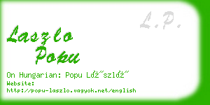 laszlo popu business card